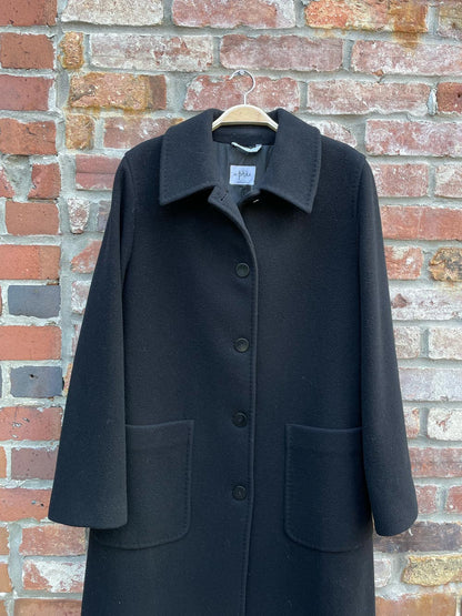 vintage apria italy wool-cashmere long coat