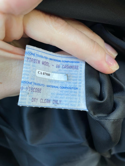 vintage apria italy wool-cashmere long coat