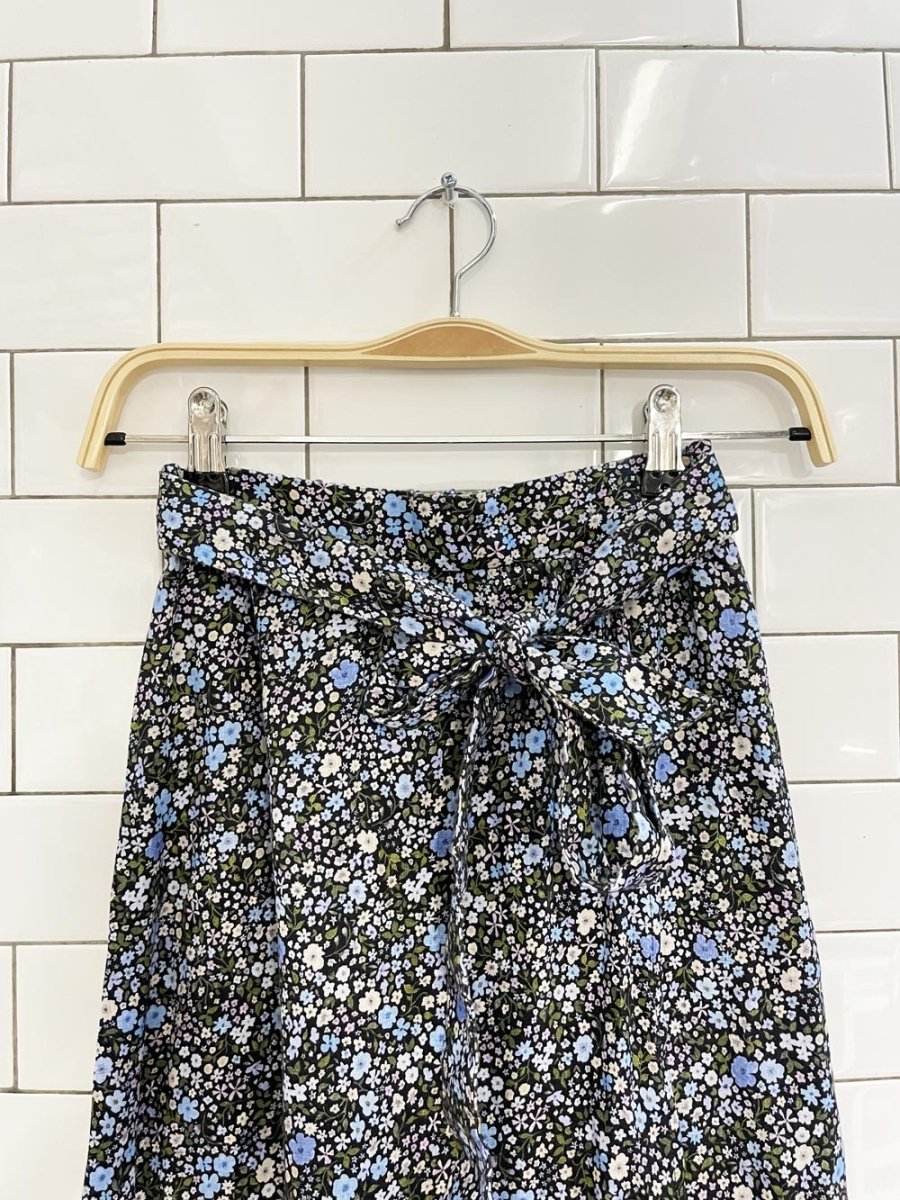 wilfred tie waist floral midi skirt - good market thrift store