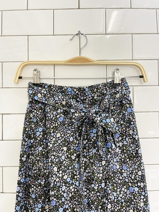 wilfred tie waist floral midi skirt - good market thrift store