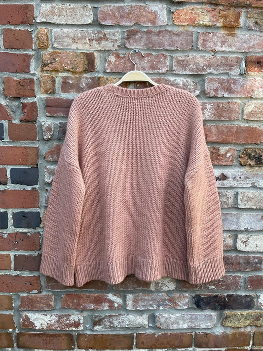 babaton follett wool-alpaca chunky knit crew