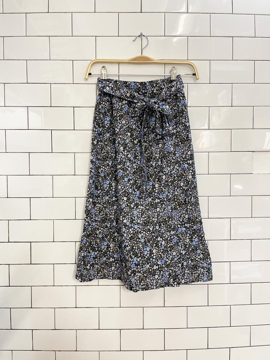 wilfred tie waist floral midi skirt - good market thrift store