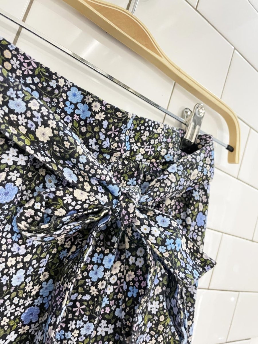 wilfred tie waist floral midi skirt - good market thrift store