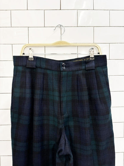 vintage 80s collectible gold 100% wool pleated trousers | giorgio sant angelo - good market thrift store