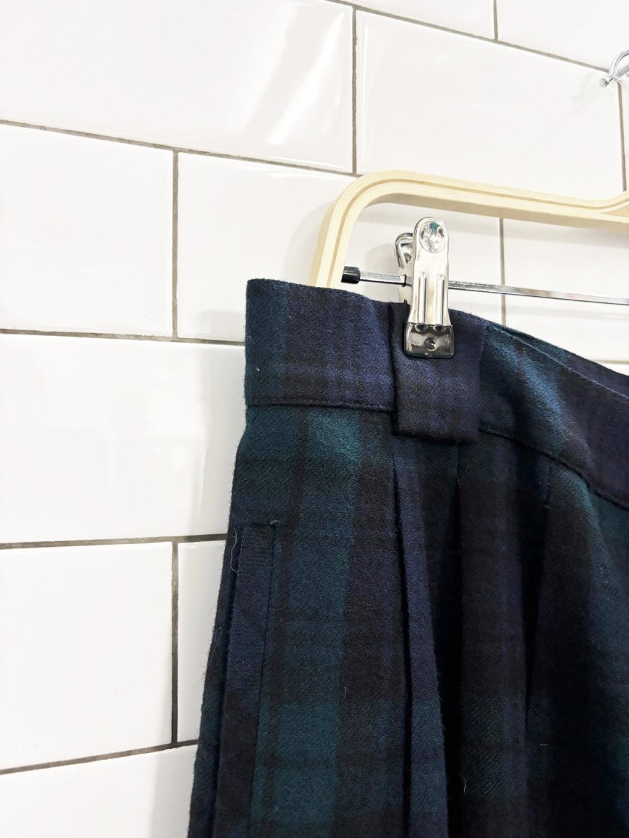 vintage 80s collectible gold 100% wool pleated trousers | giorgio sant angelo - good market thrift store