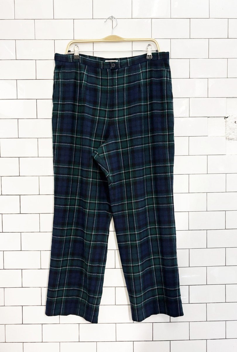 vintage 80s pendleton mccallum tartan pure wool trousers - good market thrift store