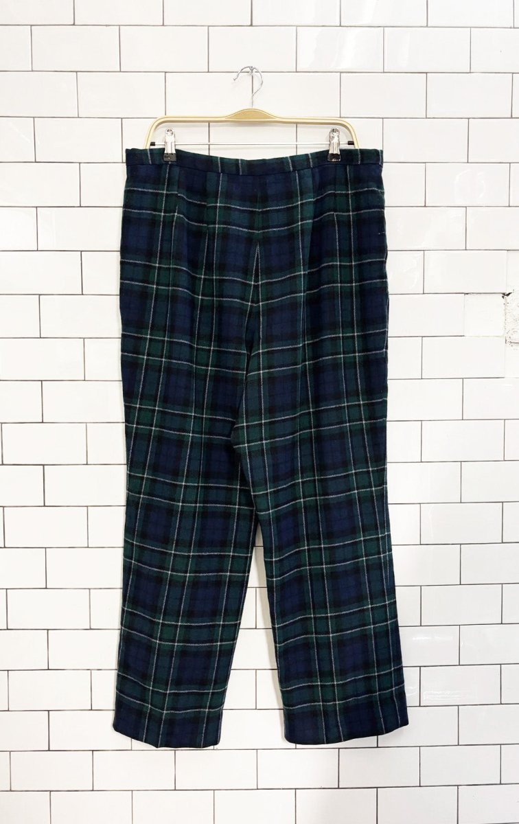 vintage 80s pendleton mccallum tartan pure wool trousers - good market thrift store
