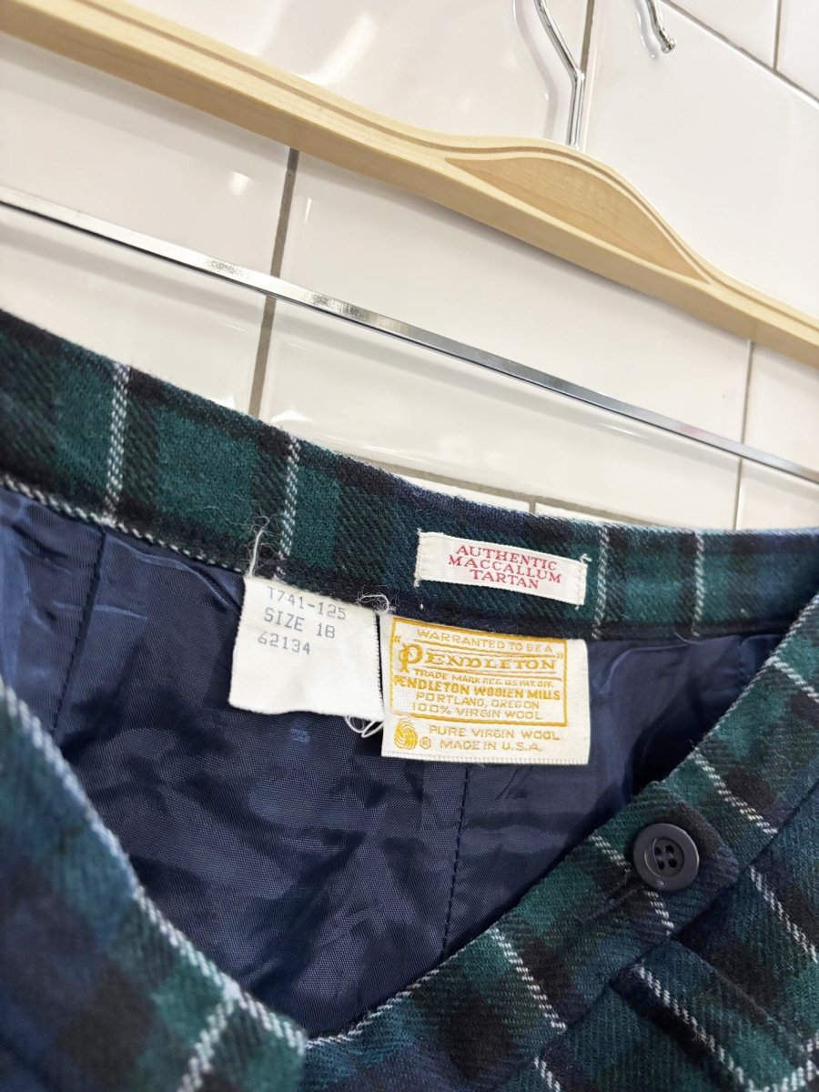 vintage 80s pendleton mccallum tartan pure wool trousers - good market thrift store