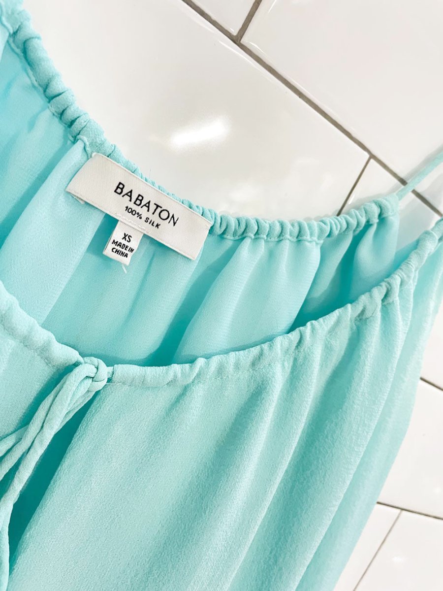 babaton silk chiffon tie neck tank blouse | aritzia - good market thrift store
