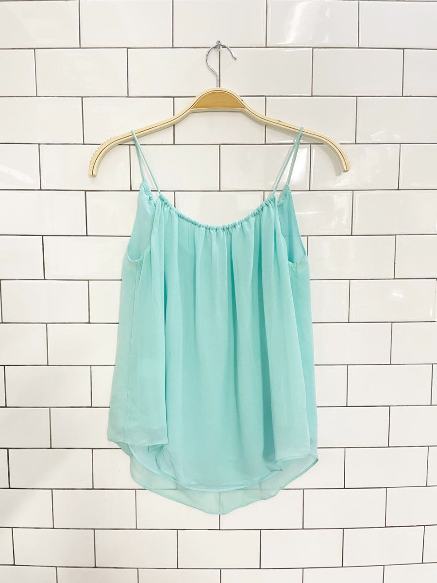 babaton silk chiffon tie neck tank blouse | aritzia - good market thrift store