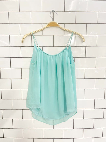 babaton silk chiffon tie neck tank blouse | aritzia - good market thrift store