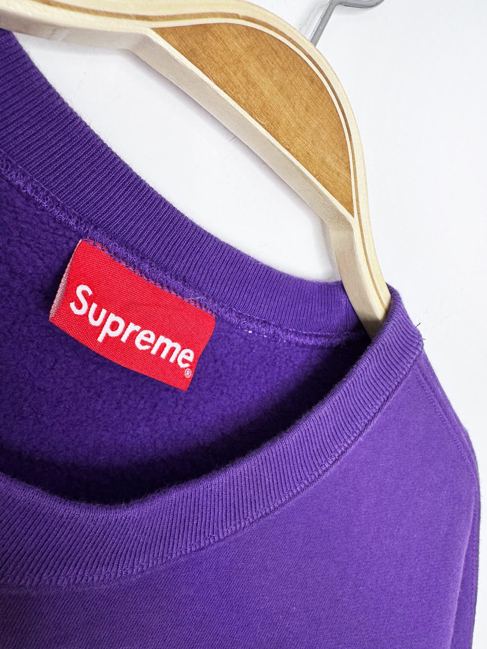 vintage 00s supreme embroidered spellout colour block sweatshirt