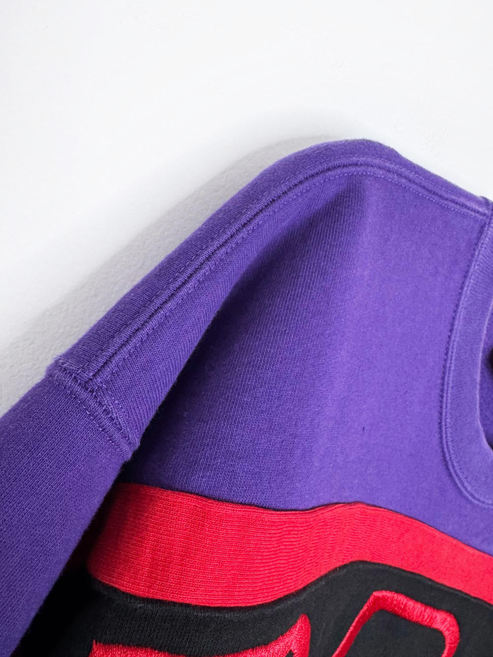 vintage 00s supreme embroidered spellout colour block sweatshirt