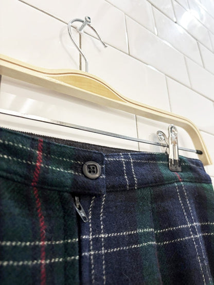 vintage 90s woolrich wool - blend plaid midi skirt - good market thrift store