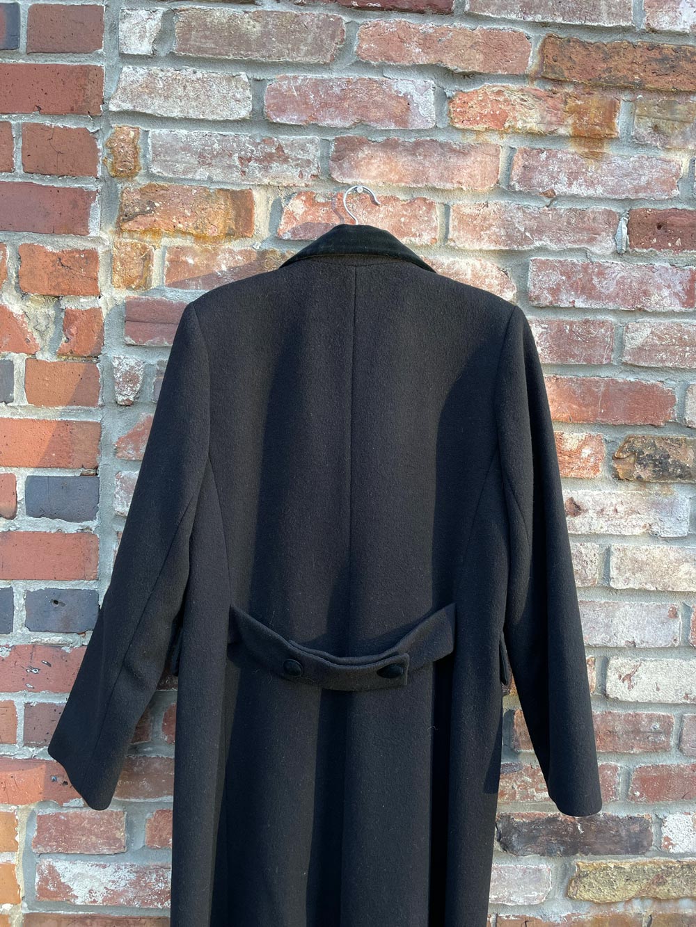 vintage worthington 100% wool velvet collar long coat
