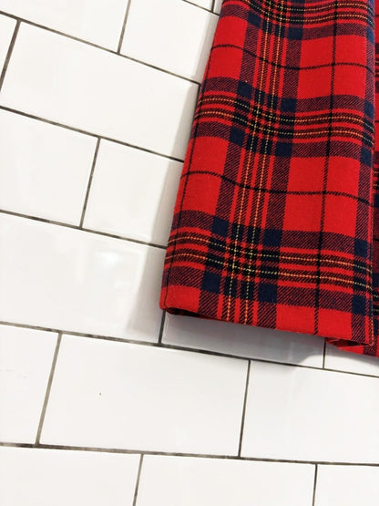 vintage 80s pendleton 100% wool leslie tartan midi skirt | made in usa - good market thrift store