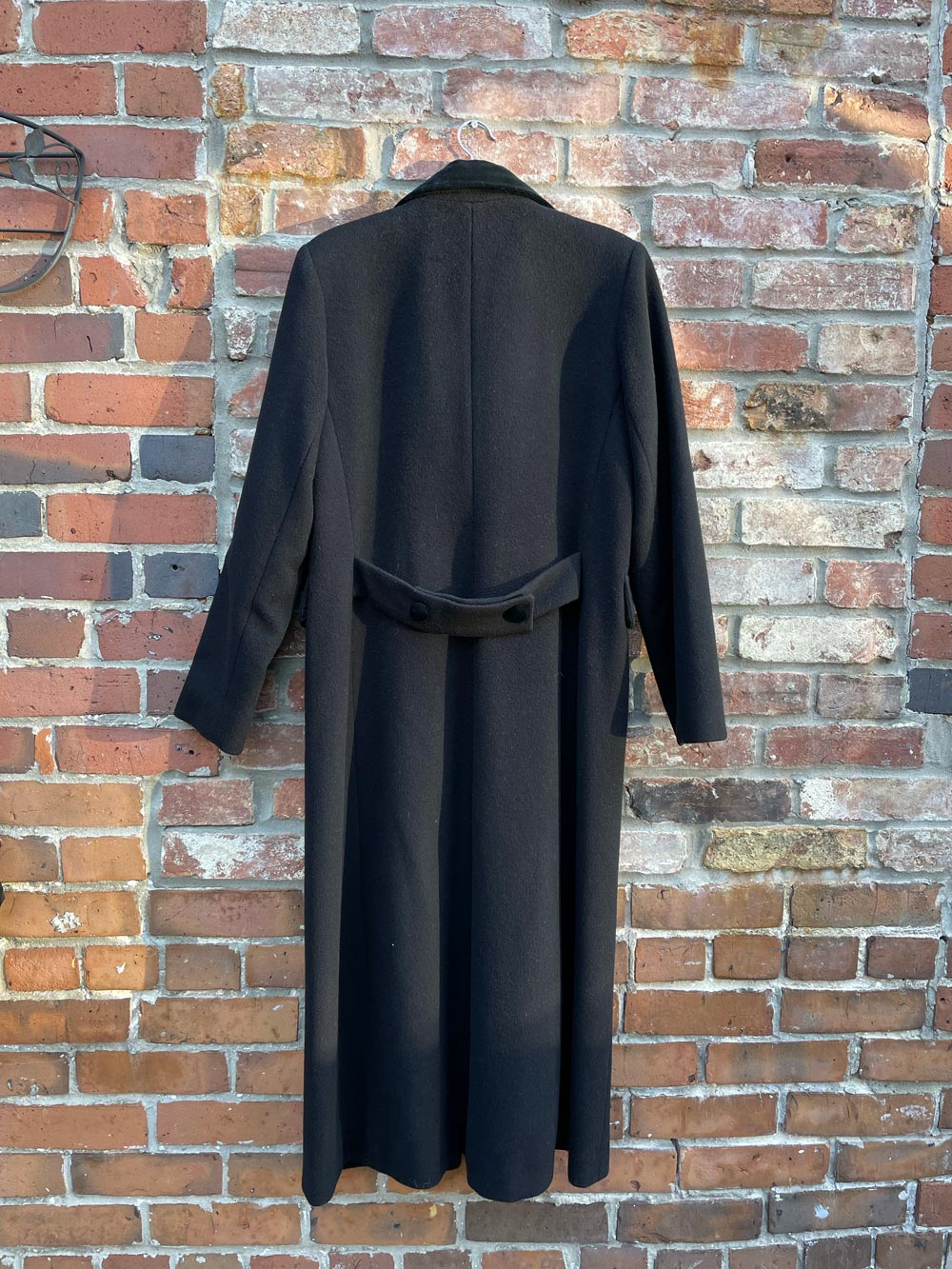 vintage worthington 100% wool velvet collar long coat