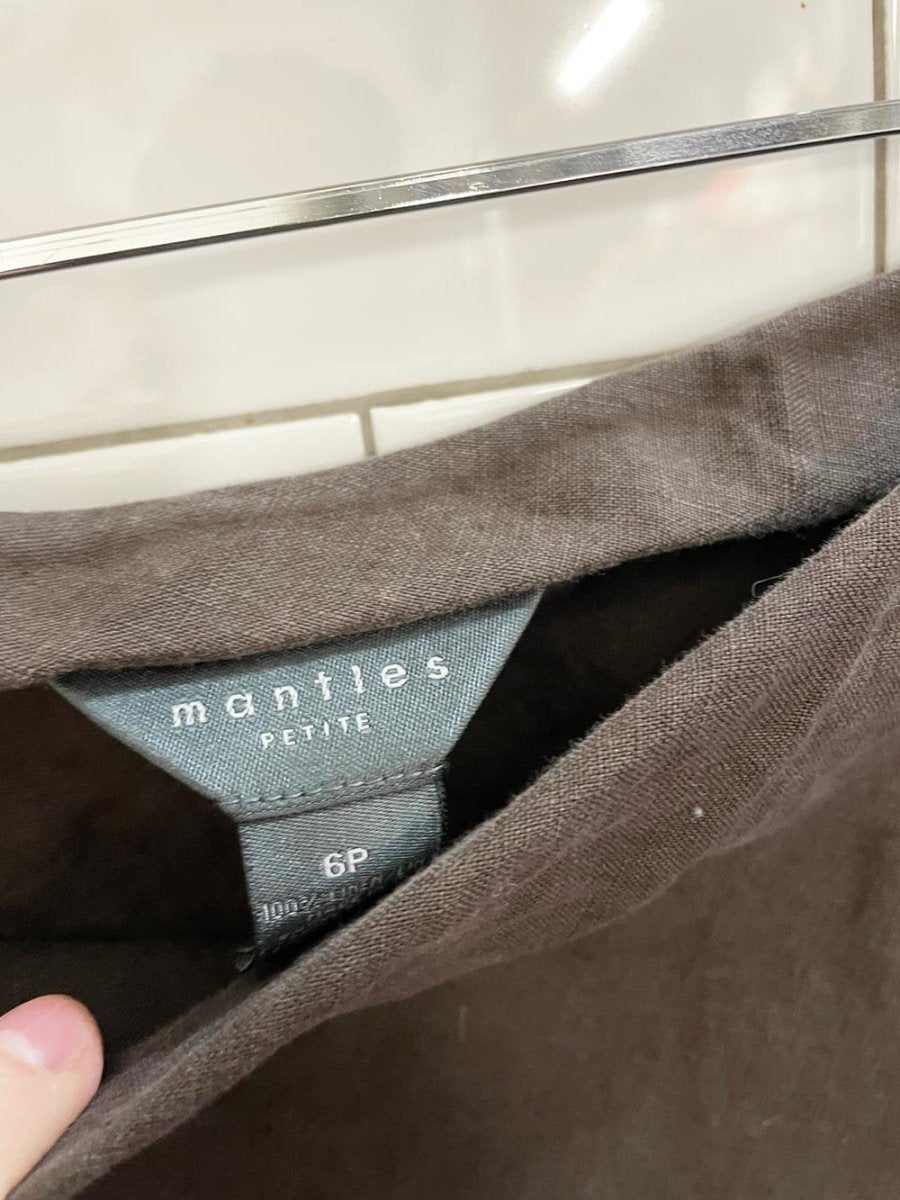 vintage 00s mantles embroidered linen skirt - good market thrift store