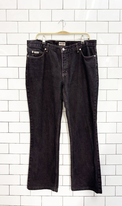 vintage 90s guess purple wash bootcut jeans - good market thrift store