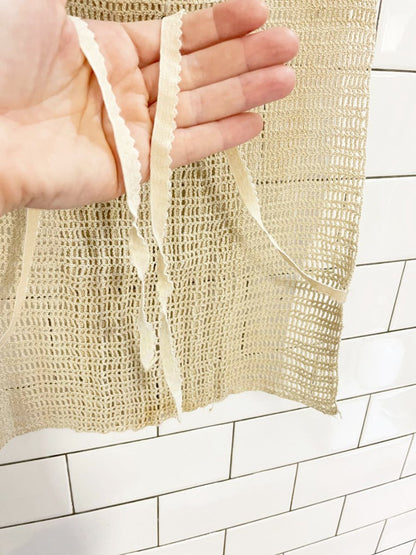 antique crochet knit tuxedo bib halter | handmade - good market thrift store