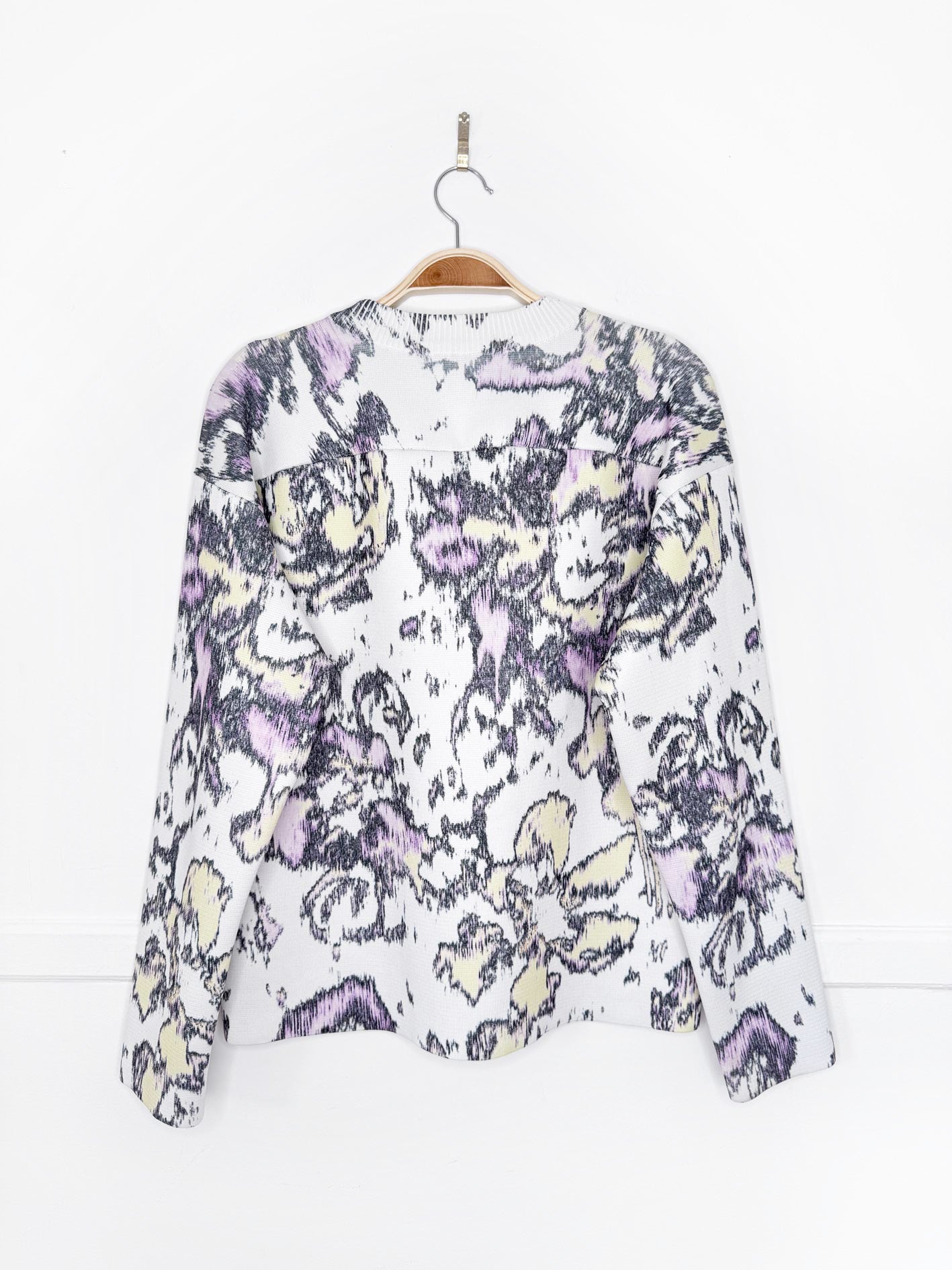 3.1 phillip lim abstract daisy printed pullover sweater