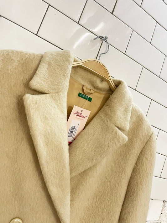 vintage 70s ucob wool - alpaca double breasted coat - good market thrift store