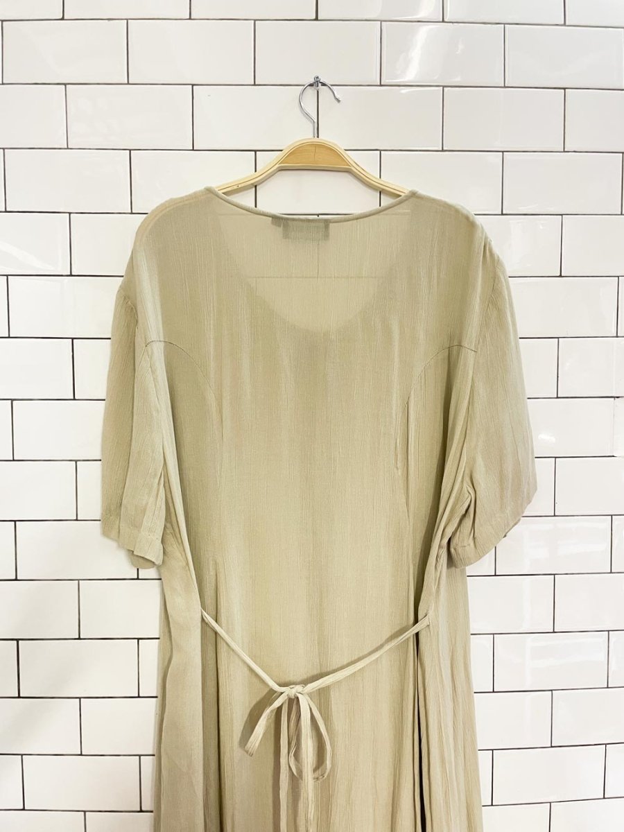 vintage 00s cotton hills full button maxi dress - good market thrift store