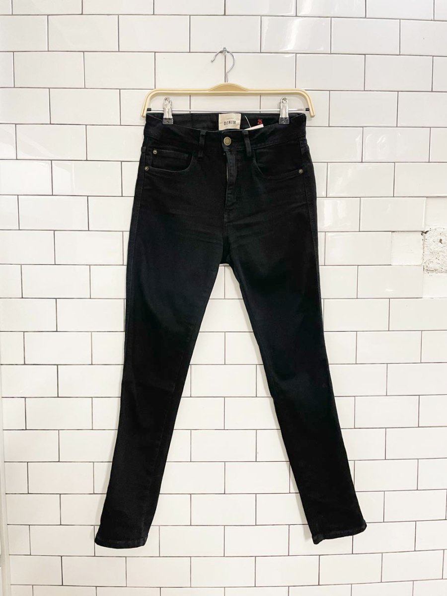 sézane denim slim parfait black jeans - good market thrift store