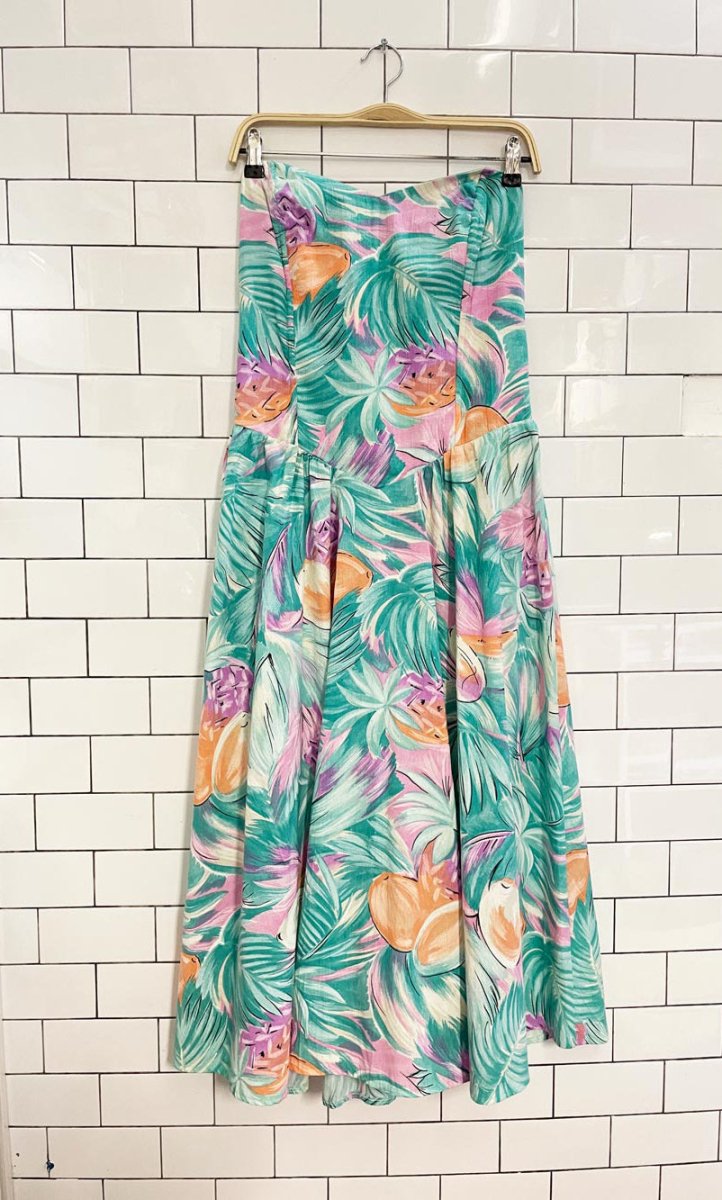 vintage 80s sea suns strapless dress - good market thrift store