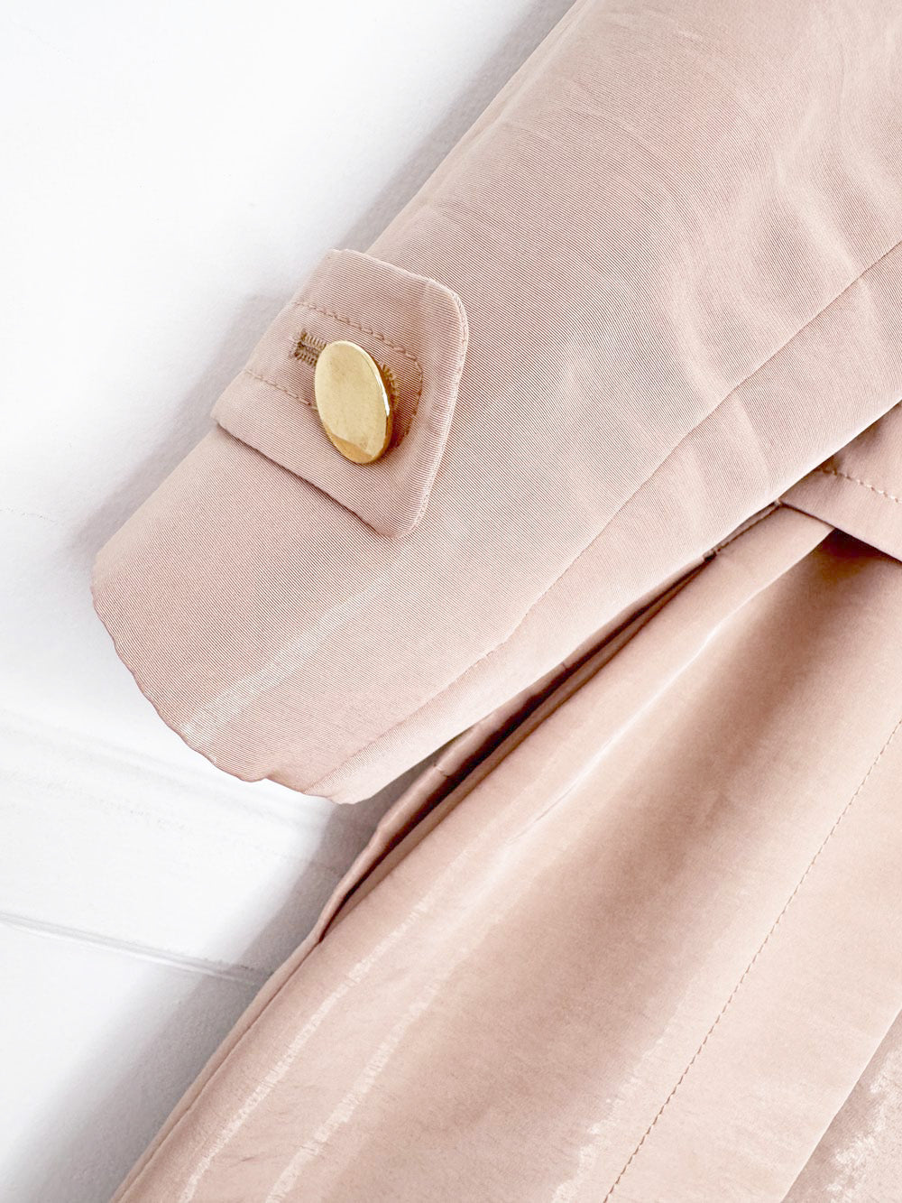 ports light shine belted short trench coat