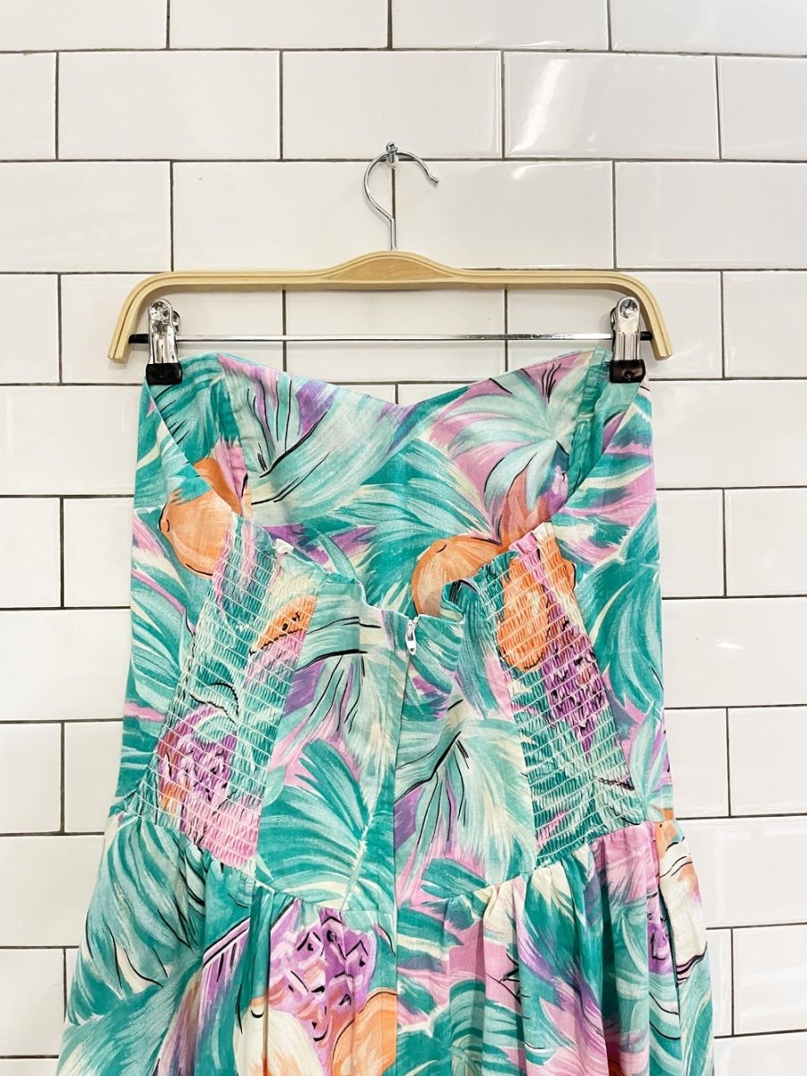vintage 80s sea suns strapless dress - good market thrift store