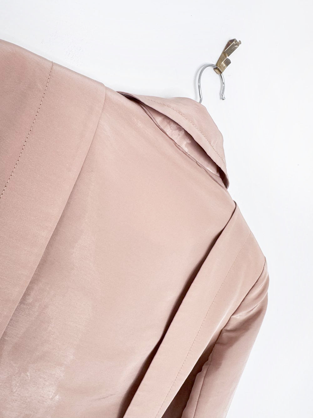 ports light shine belted short trench coat
