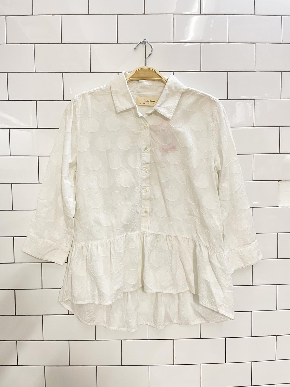 anthro isabella sinclair belia peplum blouse - good market thrift store