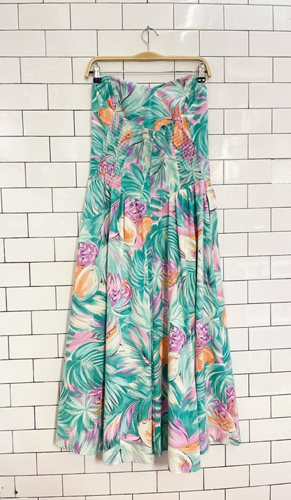 vintage 80s sea suns strapless dress - good market thrift store