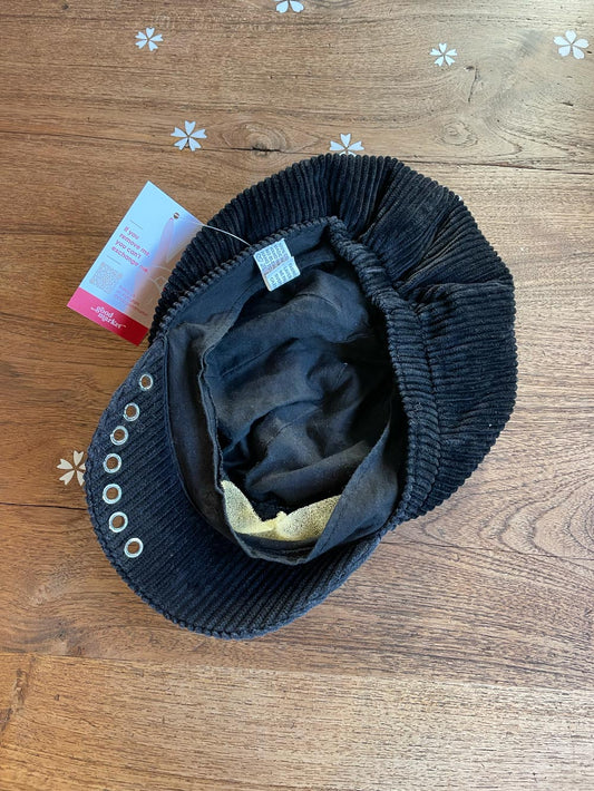 vintage chunky cord newsboy cap