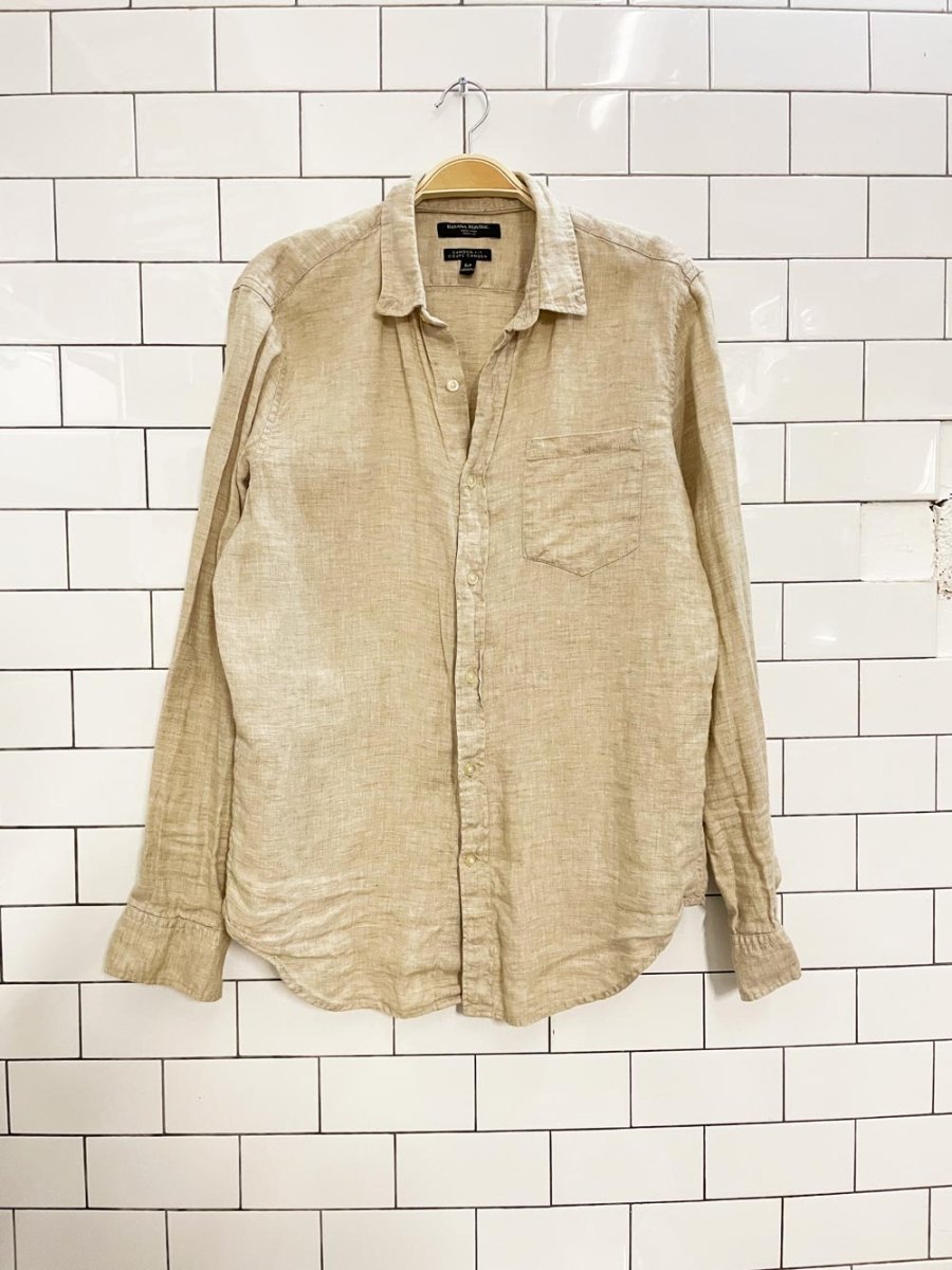 banana republic 100% linen camden shirt - good market thrift store