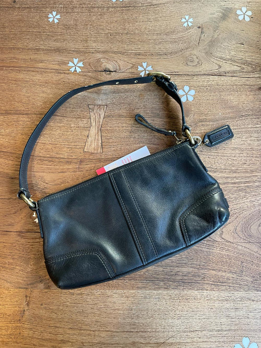 vintage 00s coach turnlock mini leather shoulder bag