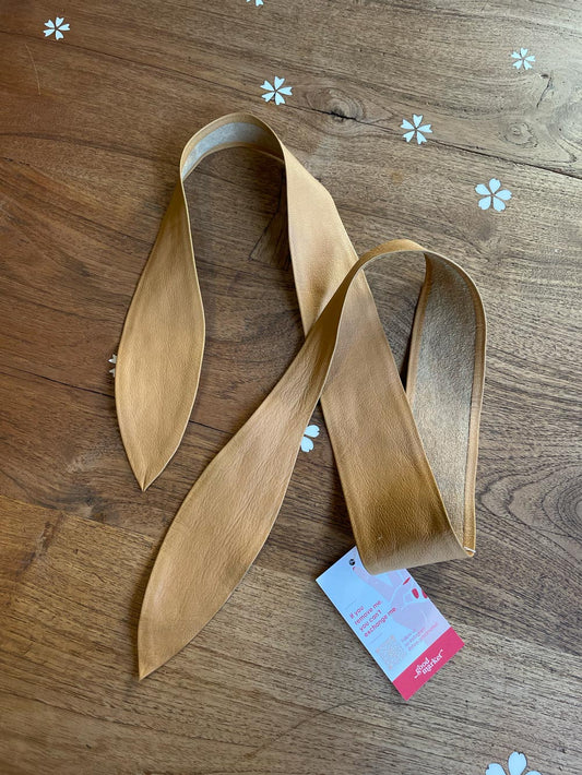 vintage leather tie waist belt