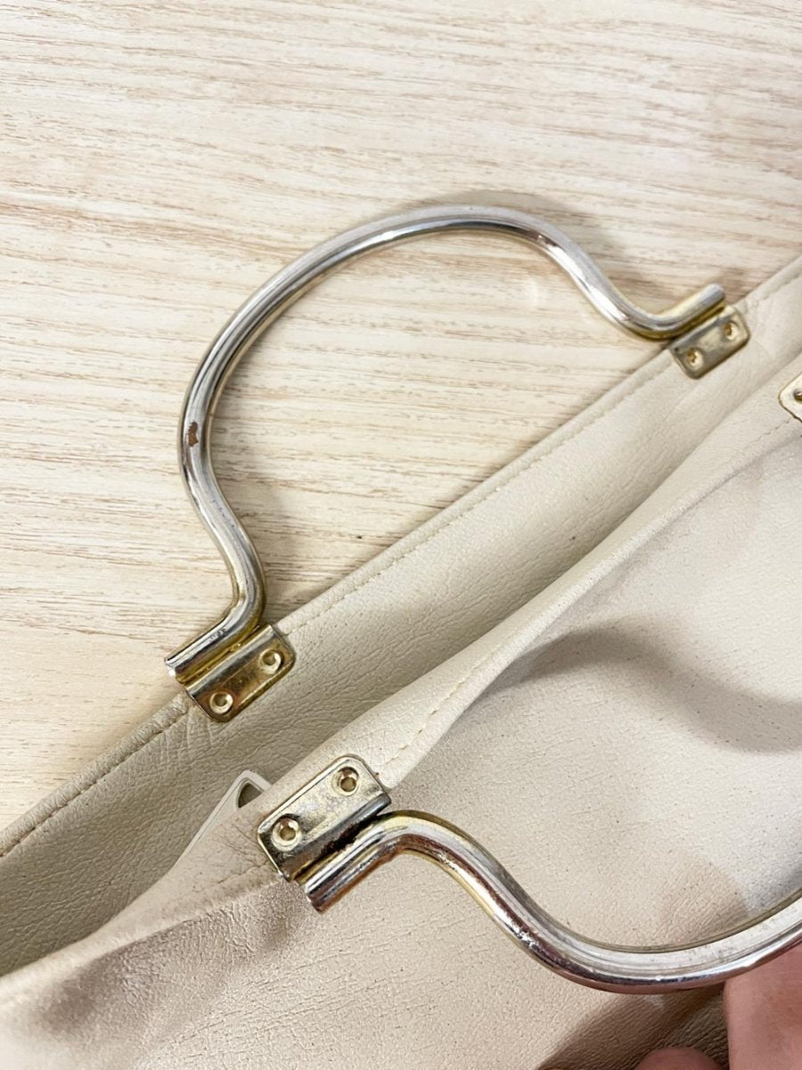 vintage clix leather fold over clutch handbag - good market thrift store