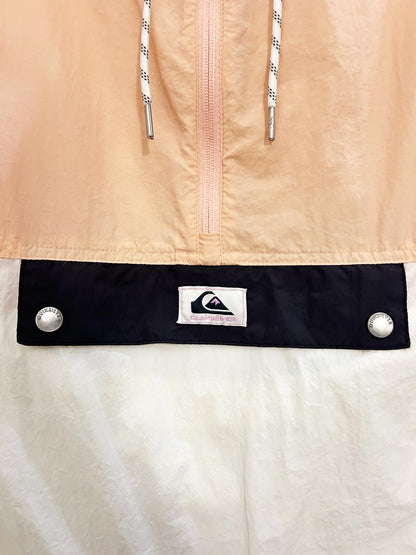 quicksilver oversized 1/2 zip snap pocket windbreaker - good market thrift store