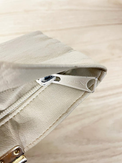 vintage clix leather fold over clutch handbag - good market thrift store