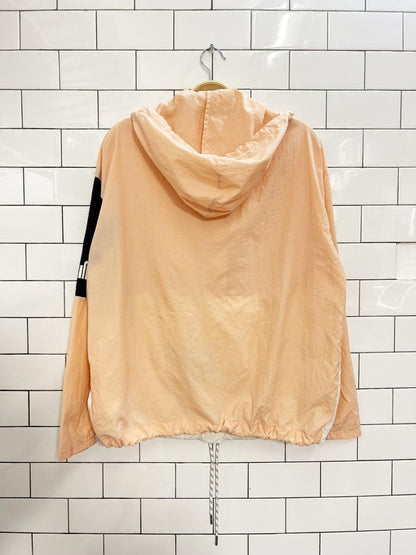 quicksilver oversized 1/2 zip snap pocket windbreaker - good market thrift store