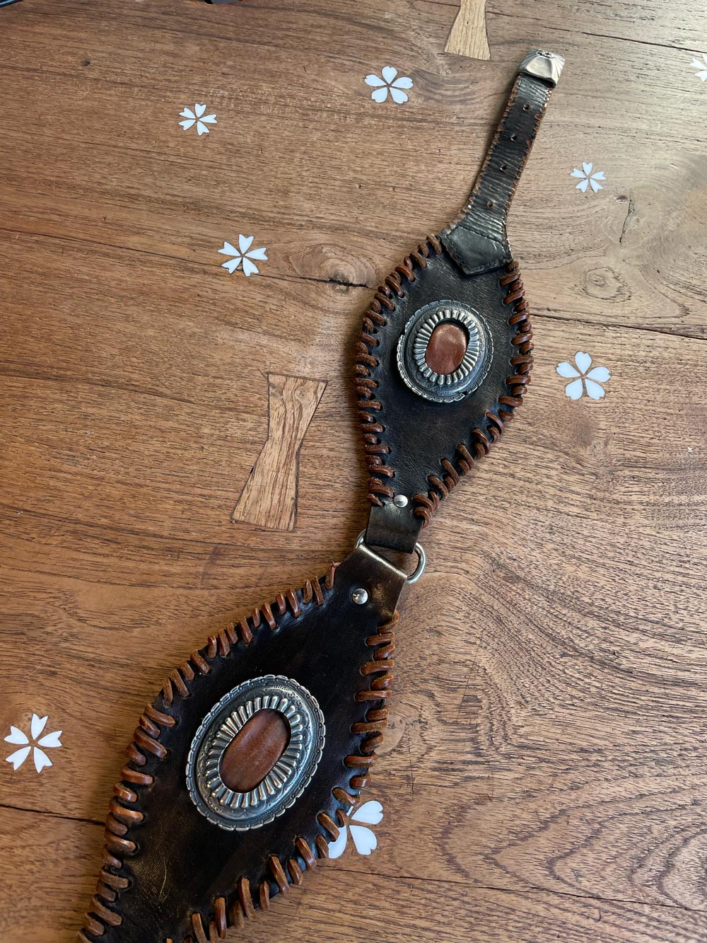 vintage rancher braided leather concho belt