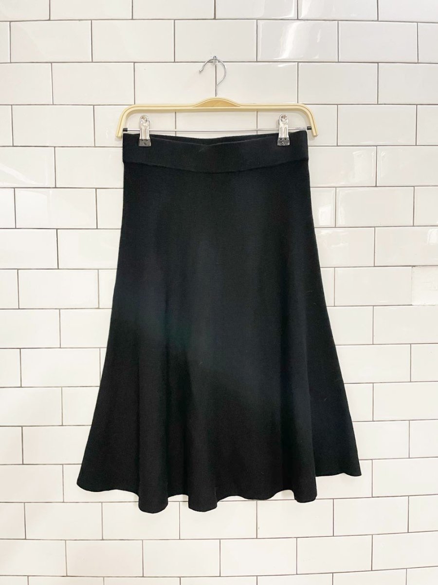 jules & leopold knit flare knee length skirt - good market thrift store