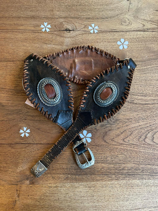 vintage rancher braided leather concho belt