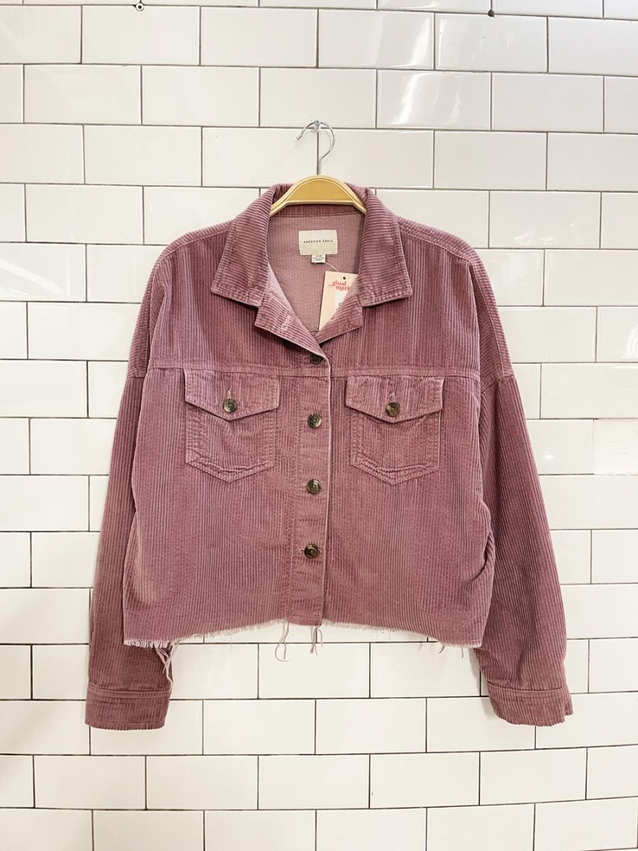 ae chunky cord cropped shirt - good market thrift store