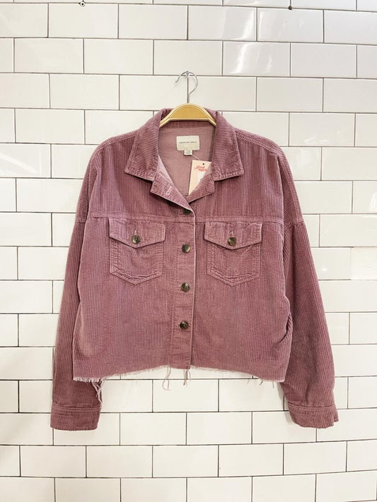 ae chunky cord cropped shirt - good market thrift store