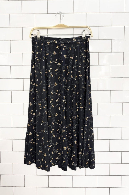vintage 90s fritzi california floral midi skirt | made in usa - good market thrift store