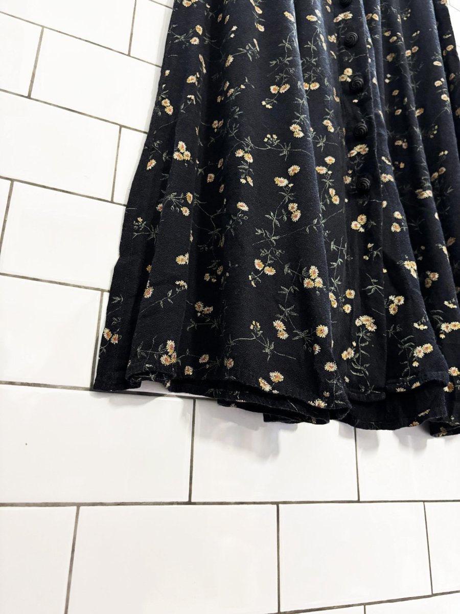 vintage 90s fritzi california floral midi skirt | made in usa - good market thrift store