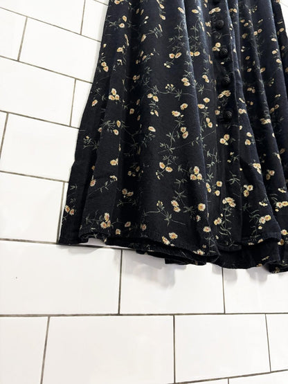 vintage 90s fritzi california floral midi skirt | made in usa - good market thrift store